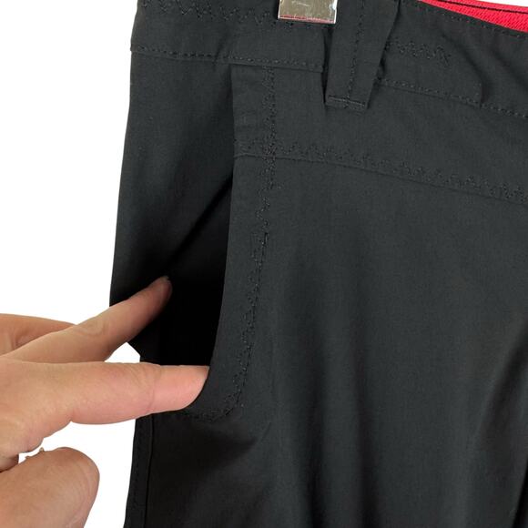 Eddie Bauer Black Nylon Mid Rise Lightweight Cropped Capri Hiking Pants Size 10 - Picture 4 of 9